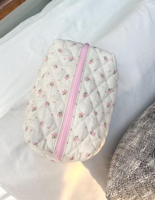 Pink Rose Makeup Bag